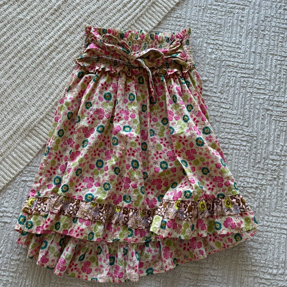 New Scotch & Soda Scotch R’Belle Floral Hi-Low Skirt Sz 16